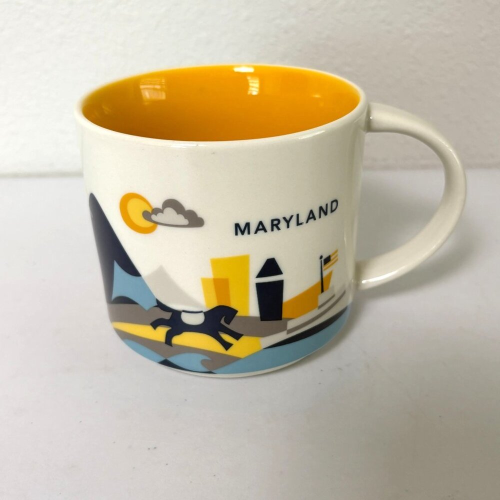 Starbucks Maryland You Are Here Coffee Tea Mug 14 oz Crabs Horse 2015 - Picture 8 of 9